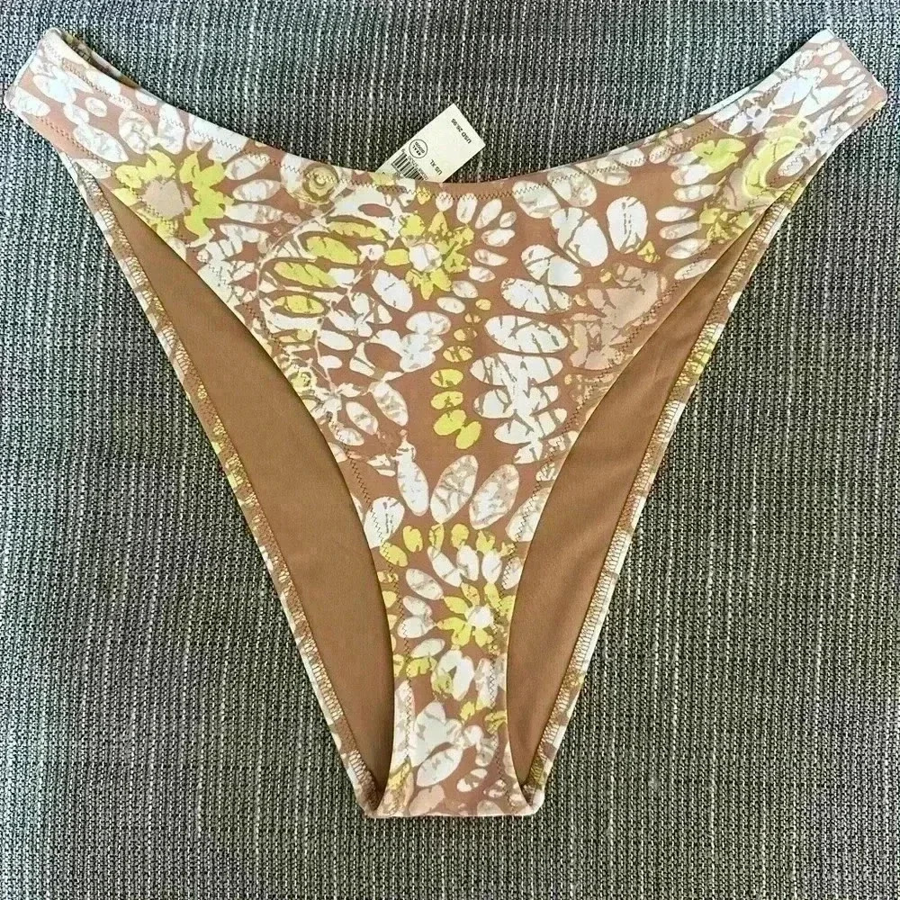 NEW Aerie Cheekiest Bikini Bottom Floral Swim Beach Vacation Resort Women’s XL